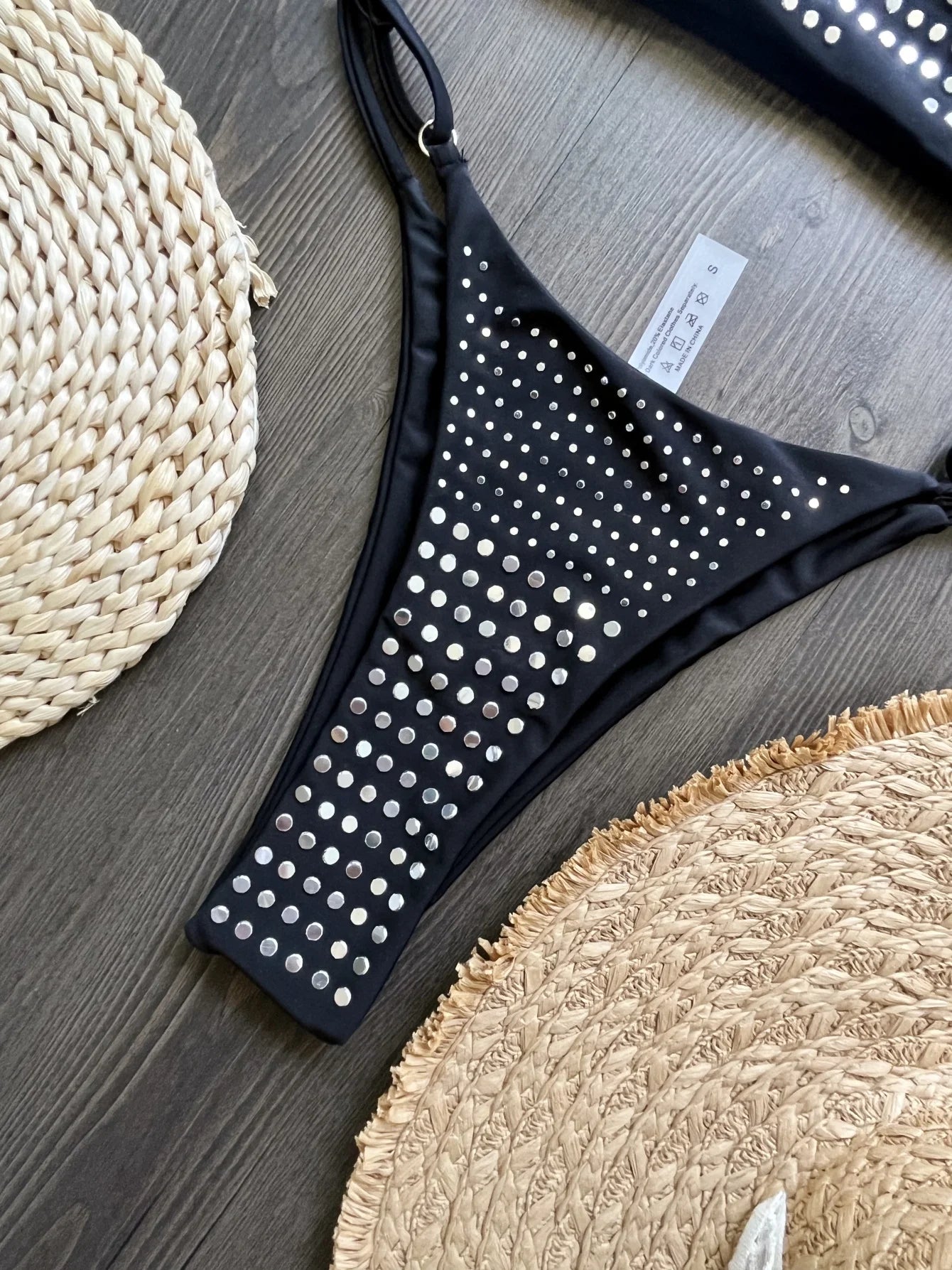Bikini de diamantes 2025, bañador sexy para mujer, bikini bandeau con efecto push up, bañador femenino brillante, traje de baño floral, ropa de playa