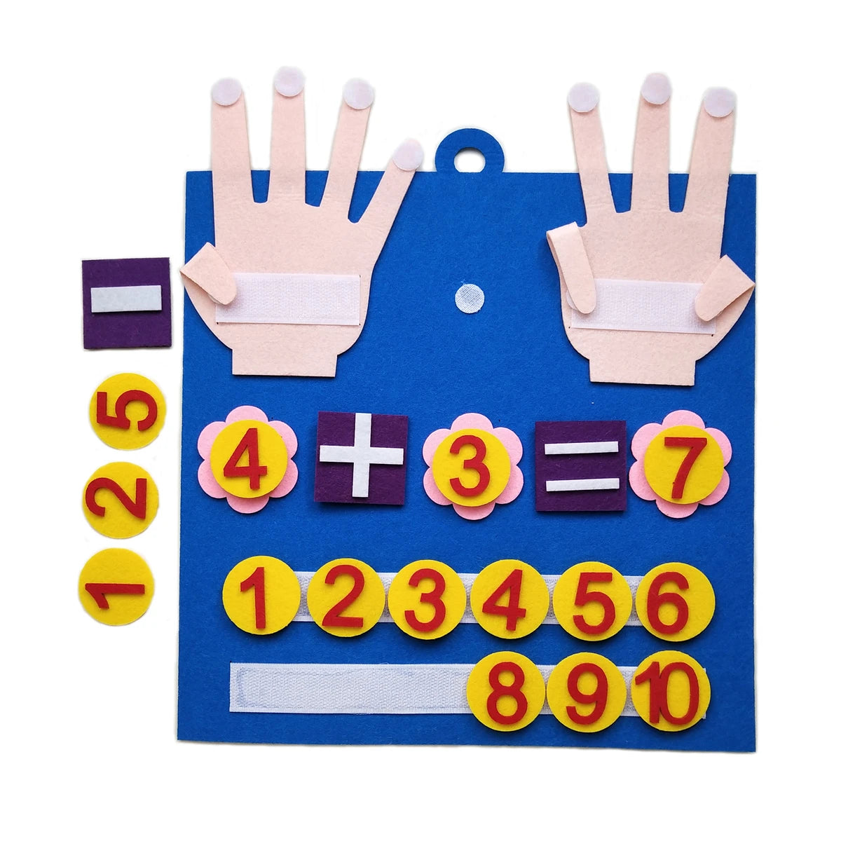 Juguetes Montessori para niños pequeños, juguetes de fieltro con números para los dedos, juguete de matemáticas para contar, juego de aprendizaje de educación temprana para la inteligencia infantil.