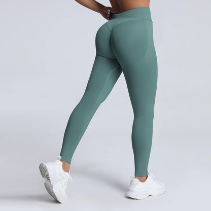 Pantalones de yoga VEQKING Scrunch Butt para mujer, leggings deportivos sin costuras, cintura baja, mallas de gimnasio, pantalones de entrenamiento cálidos de secado rápido para otoño.