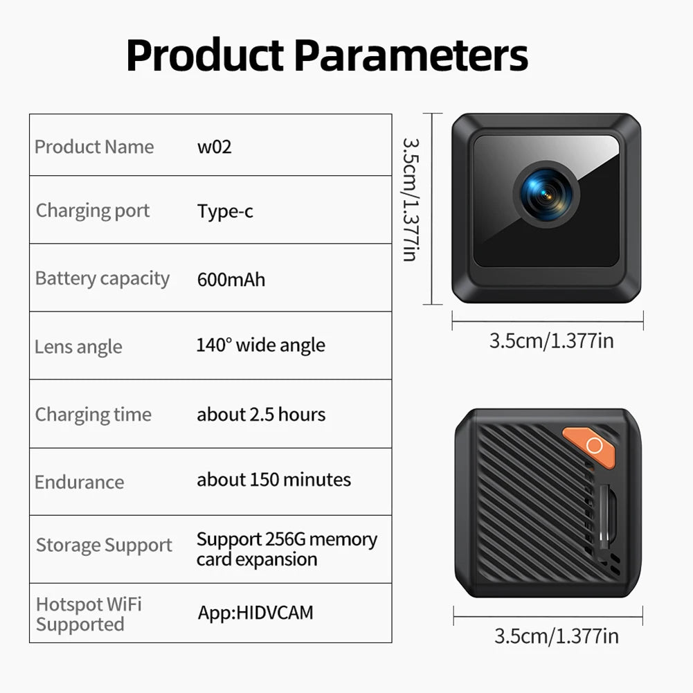 Cámara de seguridad inalámbrica WiFi 1080P HD con detección de movimiento y visión nocturna, minigrabadora de video para interiores