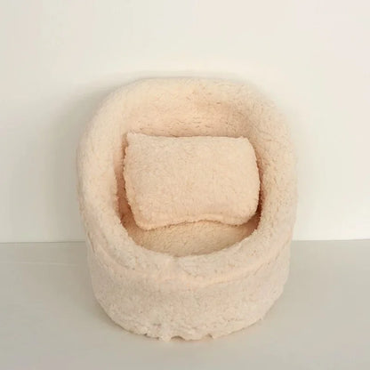 2 piezas de sofá para bebé, accesorios de fotografía para recién nacidos, silla suave de color sólido con juego de cojines y almohadas, accesorios para estudio fotográfico de bebés.
