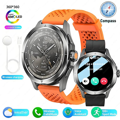 Reloj inteligente deportivo XIAOMI S4 Ultra con GPS para hombre, pantalla AMOLED HD, Bluetooth, llamadas, NFC, control del ritmo cardíaco, resistente al agua hasta 5 ATM