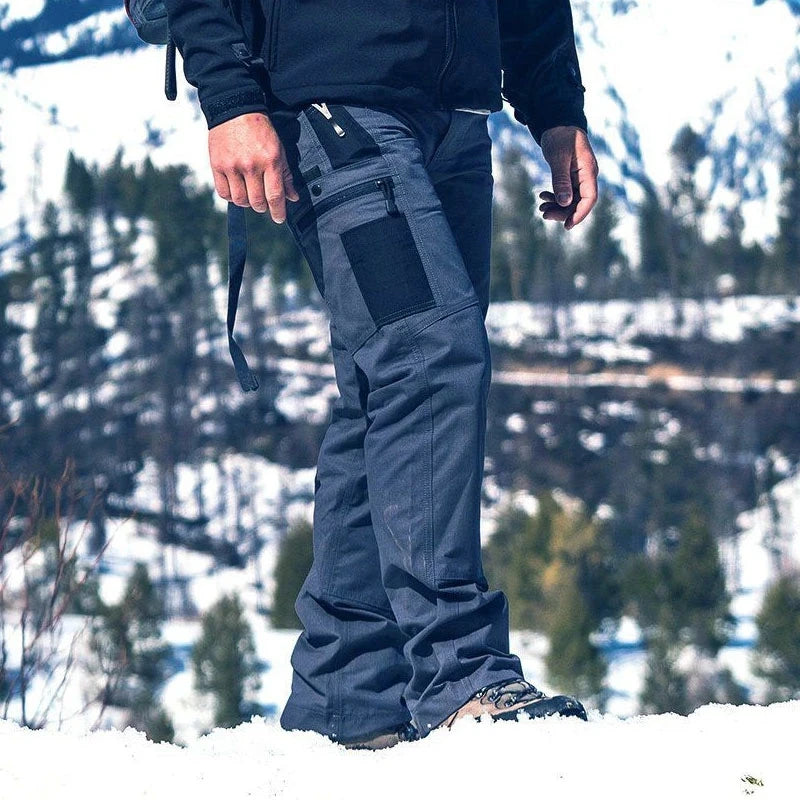 Pantalones cargo para hombre, pantalones de trabajo con múltiples bolsillos, pantalones tácticos casuales, ropa de abrigo para hombre, pantalones rectos resistentes al desgaste para otoño e invierno.