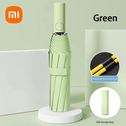 Paraguas automático Xiaomi de 24 pulgadas, color sólido, ligero, plegable, de gran formato, para exteriores, impermeable, con protección UV