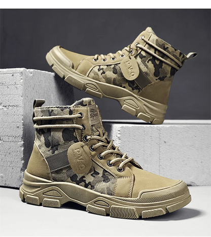 Botas militares para hombre y mujer, camuflaje, caqui, negro, caña alta, antideslizantes, tácticas, para mecánico, trabajo, escalada, zapatillas deportivas.