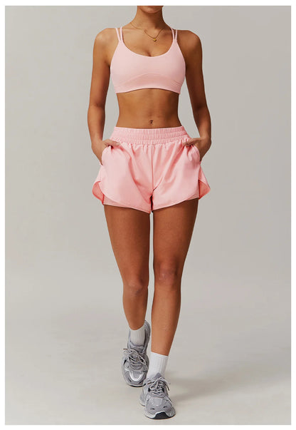 Conjunto deportivo de 2 piezas para mujer, chándal para correr, entrenamiento, con cremallera, pantalones cortos de manga larga, ropa de yoga, ropa deportiva