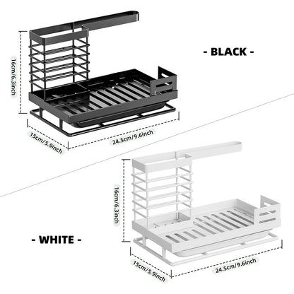 Soporte para esponja de grifo de cocina, cepillo para lavavajillas, estropajo, trapo, estante de almacenamiento sobre el fregadero.