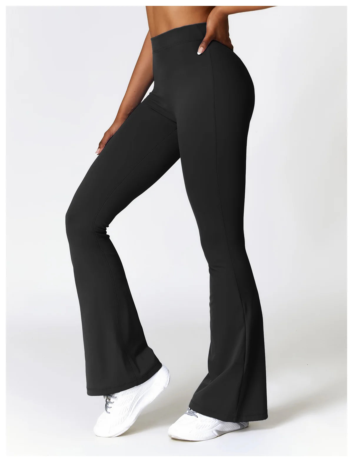 Pantalones de yoga de cintura alta y pernera acampanada para mujer, pantalones de pierna ancha para mujer, pantalones deportivos para gimnasio, entrenamiento físico, pantalones acampanados para baile latino.