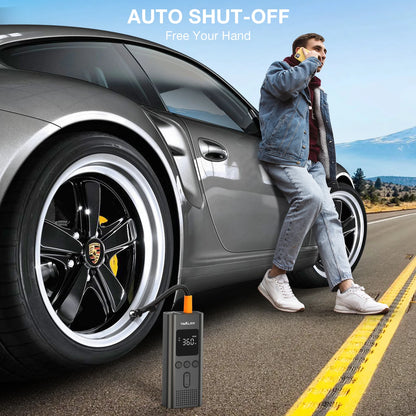 Bomba de aire inalámbrica de 150 psi, inflador de neumáticos eléctrico portátil para coche, bicicleta, motocicleta, compresor de aire, inyector, accesorios para bicicleta.