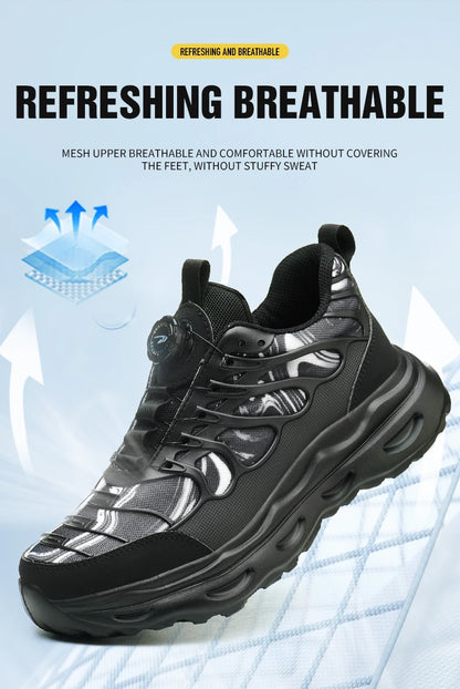 Calzado de seguridad talla 47 48 para hombre y mujer, zapatos de trabajo con puntera de acero, ligeros, botas de seguridad indestructibles, zapatillas de trabajo.