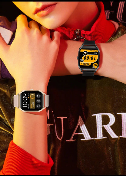 Reloj inteligente FOXBOX para mujer, con pantalla curva 3D, Bluetooth, llamadas, deportivo, resistente al agua, monitor de salud, para hombre y mujer.