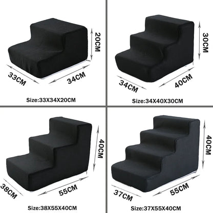 Escaleras para mascotas, juguetes para gatos y perros, escalera de 2, 3 y 4 escalones para perros, rampa para cachorros, escalera de esponja desmontable, accesorios para mascotas