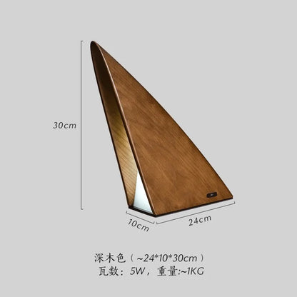 Lámpara de cama sencilla y moderna para dormitorio, luz de noche pequeña, madera maciza, iluminación creativa de ambiente USB.