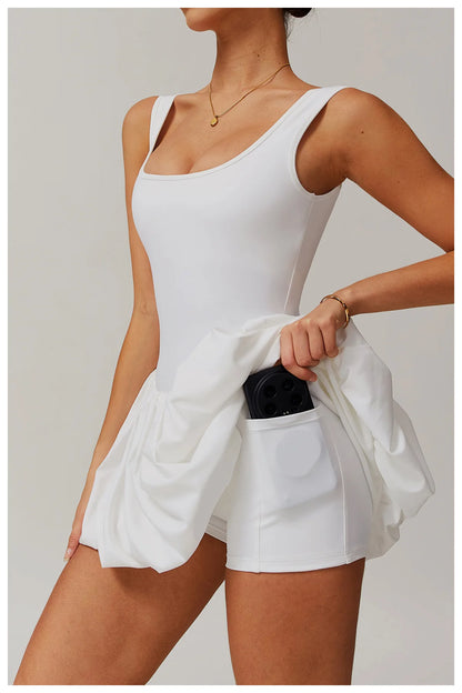 Conjunto de mono de yoga para mujer 2024, nuevo, sexy, antirreflejos, mono de una pieza, vestido deportivo de baile, ballet, gimnasio, push-up, para correr, tenis y otros deportes.