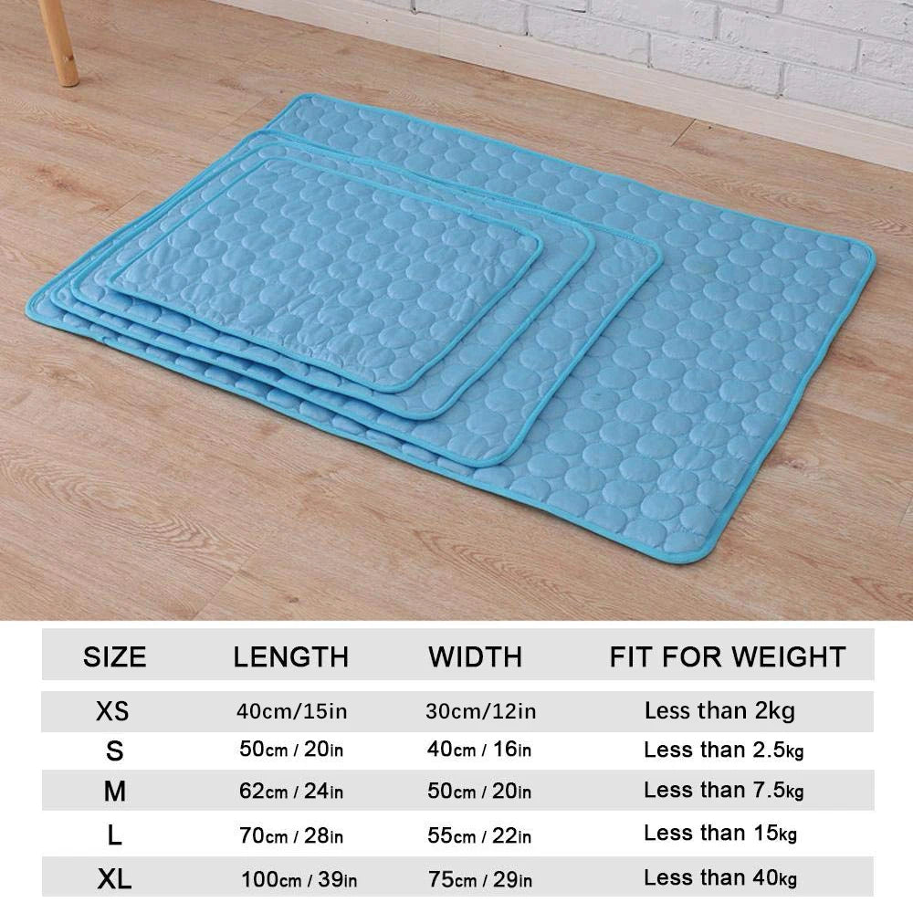 Nueva colchoneta refrescante de verano para perros, manta para gatos, sofá, cama transpirable para mascotas, lavable para perros pequeños, medianos y grandes, para coche.