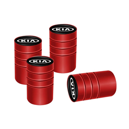 4 tapones para válvulas de neumáticos de coche con logotipo, accesorios para KIA EV6 Stinger RIO Sorento Picanto Ceed Borrego Syros K4 K5