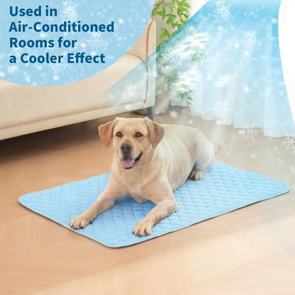 Nueva colchoneta refrescante de verano para perros, manta para gatos, sofá, cama transpirable para mascotas, lavable para perros pequeños, medianos y grandes, para coche.