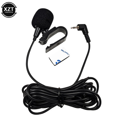 Micrófono de audio profesional para coche, conector jack de 2,5 mm y 3 m, minimicrófono externo con cable para DVD, radio, mono de 2 polos.