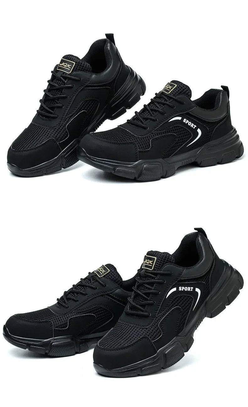 Zapatos de trabajo de seguridad transpirables para hombre – Zapatillas de verano a prueba de pinchazos con puntera de composite y protección aislante