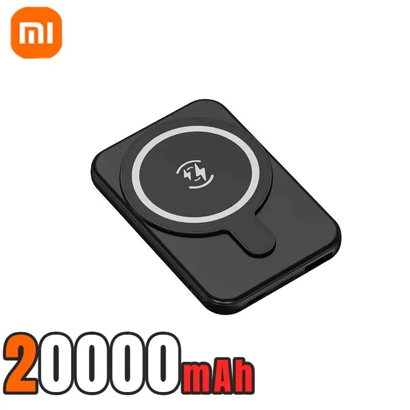 Cargador de batería externo portátil Xiaomi de 500.000 mAh con carga rápida inalámbrica y magnética para iPhone, Huawei y Samsung.
