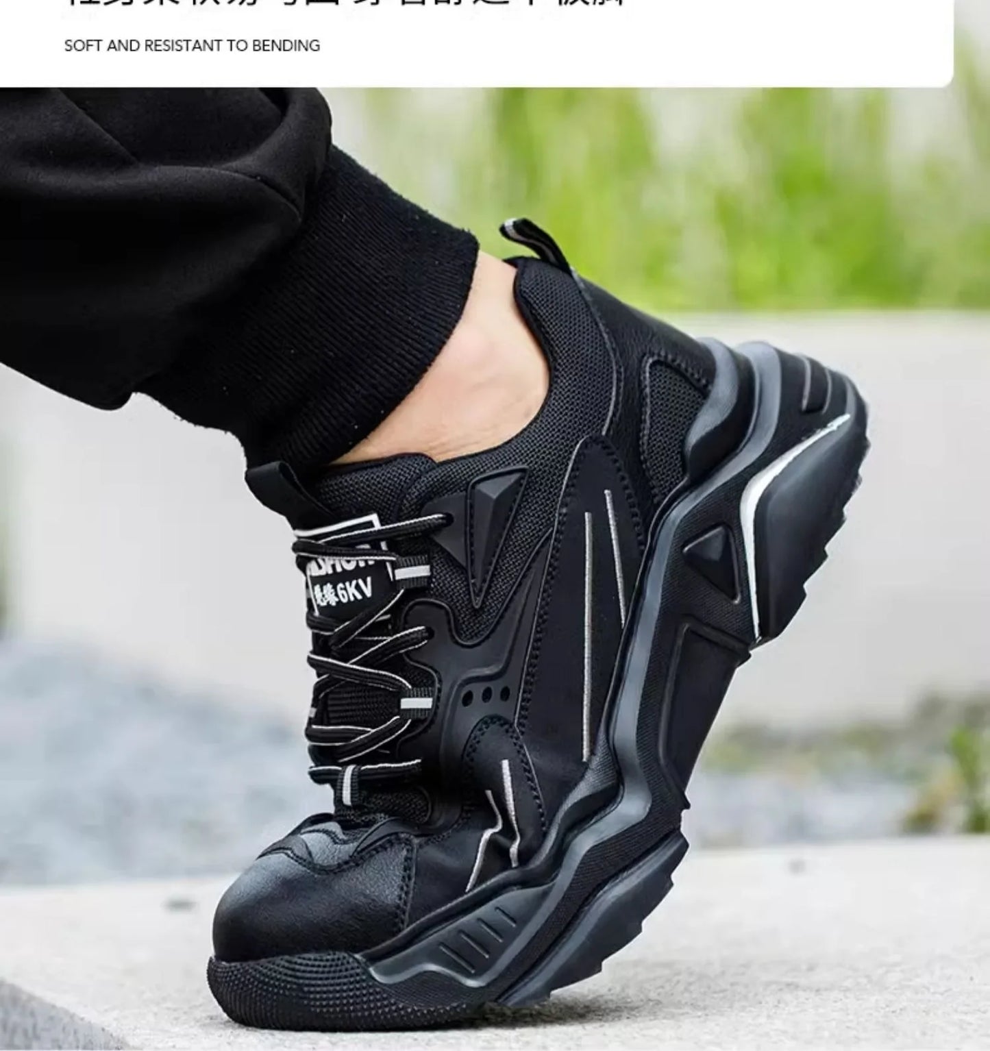 Safety Shoes Lightweight Breathable Steel Toe Anti Smash Puncture Proof Kevlar Soft Sole Insulated Work Sneakers for Men Women