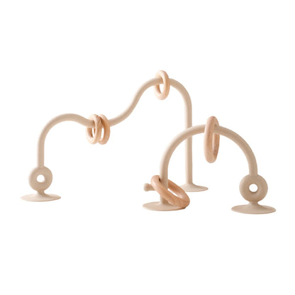 Juguete educativo de silicona para bebés, juguete Montessori para bebés, laberinto de mordedores de madera, montaña rusa, cuentas, accesorio para bebés, mordedor