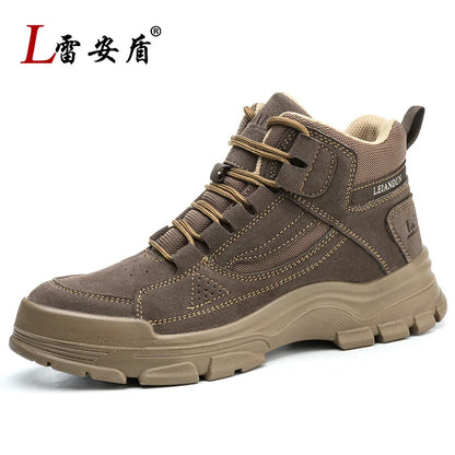 Zapatos de seguridad Leiandun para hombre, cómodos y de diseño ligero para el trabajo.