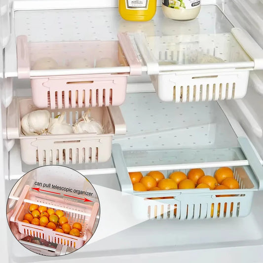Organizador de refrigerador, caja de almacenamiento, creativo, multifuncional, cajón para refrigerador, para frutas, huevos, alimentos, contenedor de almacenamiento de plástico, estante