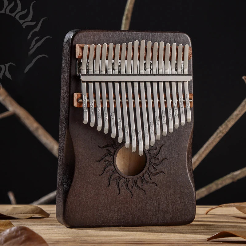 Hluru - Kalimba de arce de 21 teclas, piano de pulgar de 17 teclas, piano de dedo portátil para principiantes, regalo Mbira para niños y adultos