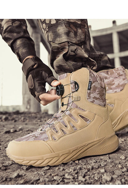 Botas tácticas para hombre, marca Army Boot, estilo militar, hasta el tobillo, para senderismo, seguridad, trabajo en el desierto, escalada, impermeables, de alta calidad.