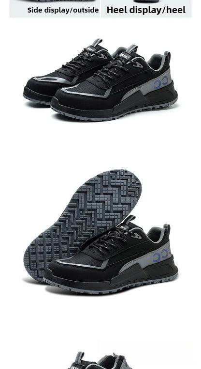 Calzado de protección laboral para hombre, anti-aplastamiento, anti-perforación, aislante 10KV, resistente al desgaste, calzado eléctrico de seguridad.