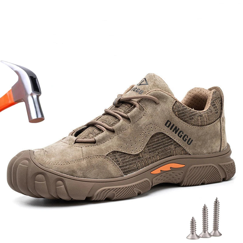 Calzado de seguridad de alta calidad para hombre, con puntera de acero, resistente a golpes y perforaciones. Botas de seguridad antipinchazos.
