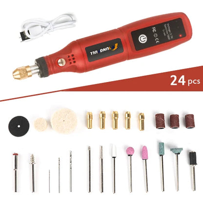 Herramienta rotativa eléctrica, pluma de grabado, carpintería, taladro eléctrico inalámbrico, pulidora de uñas, joyería pequeña, máquina de preparación de jade
