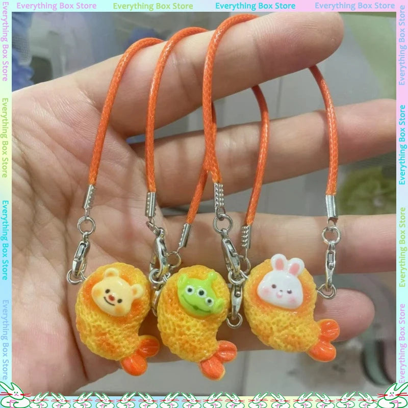 Nuevos accesorios de decoración para muñecas, adecuados para muñecas Labubu de 10 a 17 cm, lindo colgante de camarón, regalo para niños.