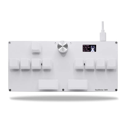 CM51 SayoDevice OSU DJ MAX OUTEMU/Gateron Switches Interruptores magnéticos de disparo rápido Teclado con perilla Pantalla Copiar Pegar Shotcut