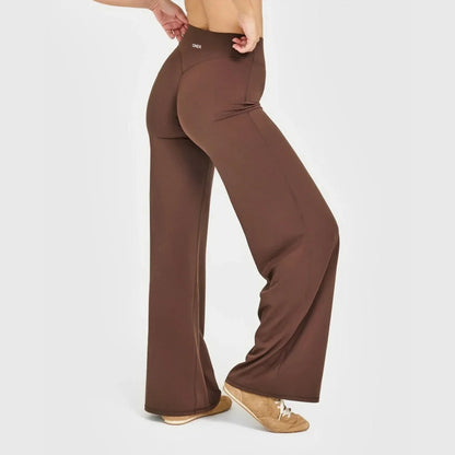 Active Wide Legging High Waist Sporty leggings woman Sports Long Pants Seamless Scrunch Hip-lifting Wide-leg pants