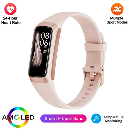 Reloj inteligente FOXBOX para hombre y mujer, resistente al agua IP67, con control de la temperatura corporal y rastreador de actividad física, LIGE