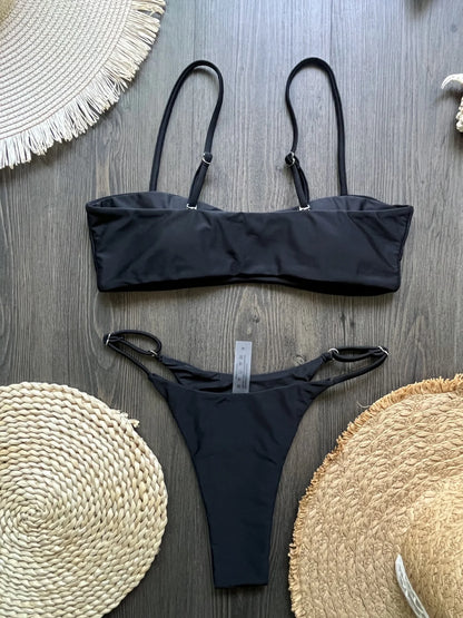 Bikini de diamantes 2025, bañador sexy para mujer, bikini bandeau con efecto push up, bañador femenino brillante, traje de baño floral, ropa de playa