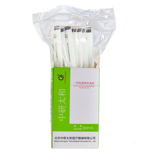 ZHONGYAN TAIHE 2000 agujas de acupuntura estériles desechables con tubo, 4 cajas de agujas para masaje de belleza, microacupuntura facial