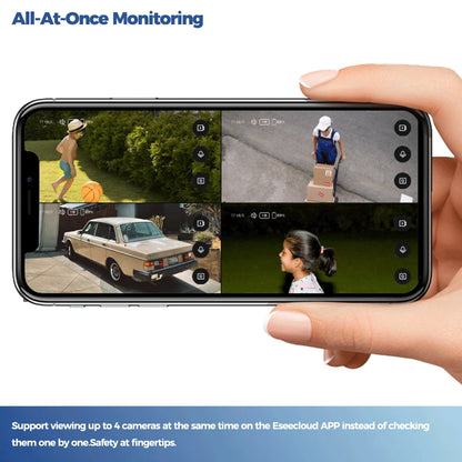 Cámara solar exterior ALEVIO, cámara de seguridad inalámbrica WiFi, 2.5K, ultra larga duración en espera, luz PIR, visión nocturna a color, detección por IA.