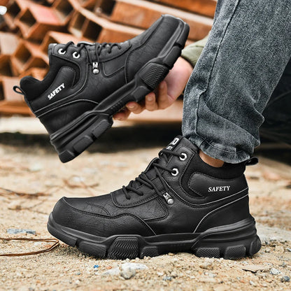 Zapatos de trabajo de seguridad unisex con puntera de acero, transpirables, antiaplastamiento, antipinchazos, calzado de protección laboral para hombres y mujeres, zapatillas, botas de seguridad.