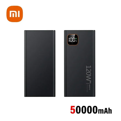 Batería externa portátil Xiaomi de 500.000 mAh y 120 W con carga ultrarrápida y gran capacidad, con pantalla digital para iPhone y Samsung.