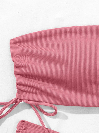 Nuevos bikinis sólidos sexis para mujer, trajes de baño push up para mujer, trajes de baño para nadar, conjunto de bikini brasileño para niña, ropa de playa para bañador