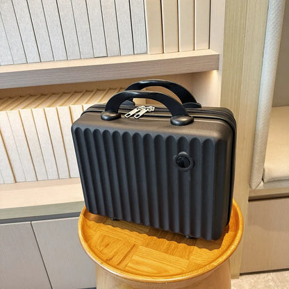 Maleta ABS de 14 pulgadas, bolsa de cosméticos, estuche liviano para viajes de negocios, estuche para alojamiento de estudiantes, bolsa organizadora de maquillaje, regalo de recuerdo.