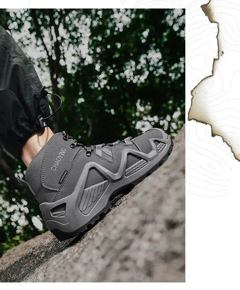 Botas tácticas para hombre con correas para entrenamiento de combate, impermeables, transpirables, ideales para senderismo y uso multifuncional en motocicleta.