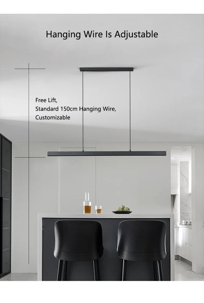 Lámpara de araña para comedor, lámpara nórdica moderna para mesa de comedor, lámpara de bar, luces para restaurante, luces de cocina, lámparas LED de tira para oficina.