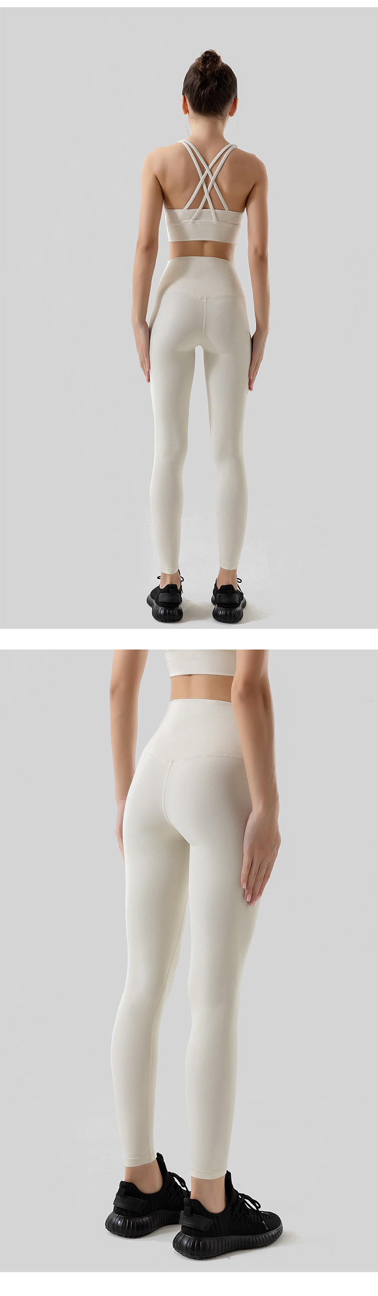 Women's Naked Feeling Sports Bra and Leggings Set - 2 Piece Gym Outfit for Fitness, Yoga Clothes Leggings and Tops Workout Suits
