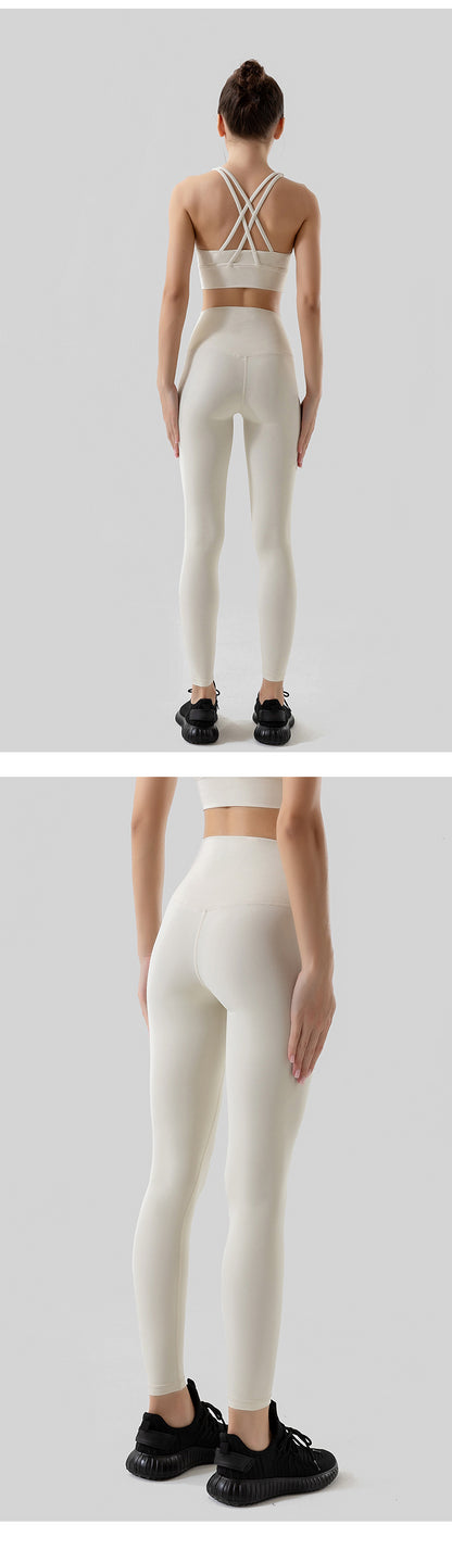Women's Naked Feeling Sports Bra and Leggings Set - 2 Piece Gym Outfit for Fitness, Yoga Clothes Leggings and Tops Workout Suits