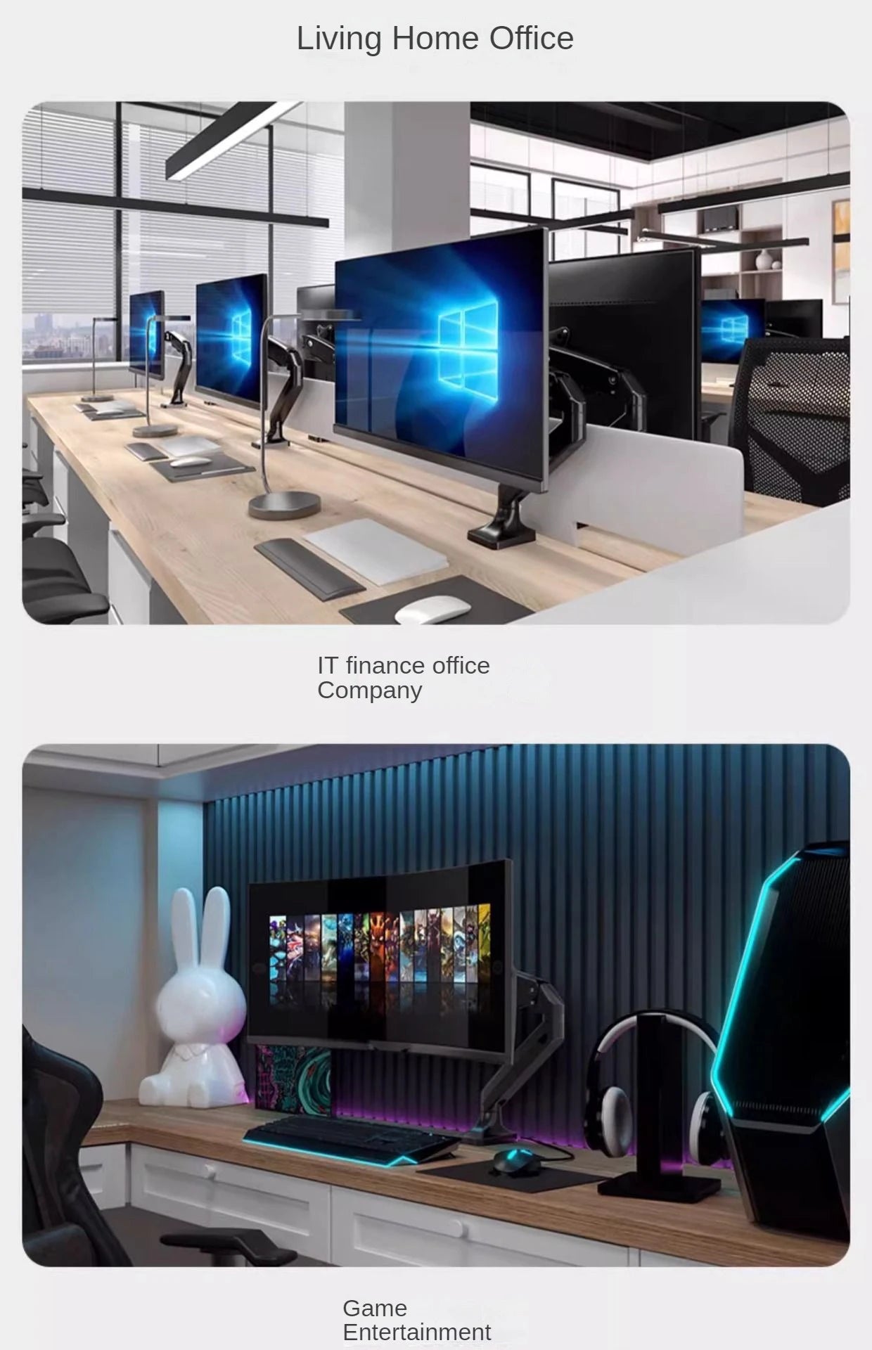 Soporte universal para un solo monitor de hasta 32 pulgadas y 9 kg por pantalla. Soporte de escritorio ajustable para ordenador.