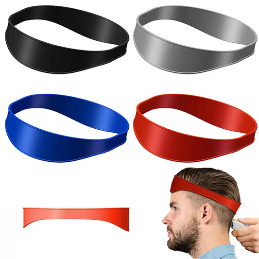 Diadema curva de silicona para cortes de pelo caseros, plantilla para afeitar el escote y guía para cortar el pelo, herramienta para peinar el cabello.